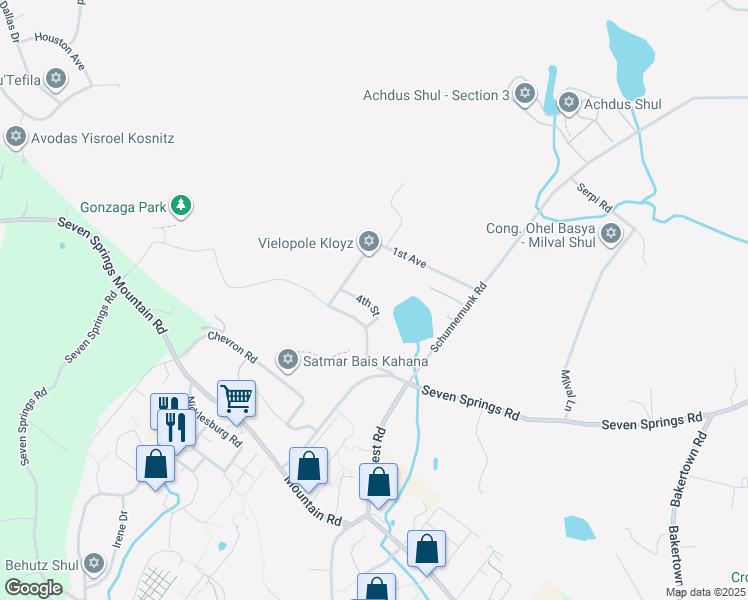 map of restaurants, bars, coffee shops, grocery stores, and more near 16 4th Street in Monroe