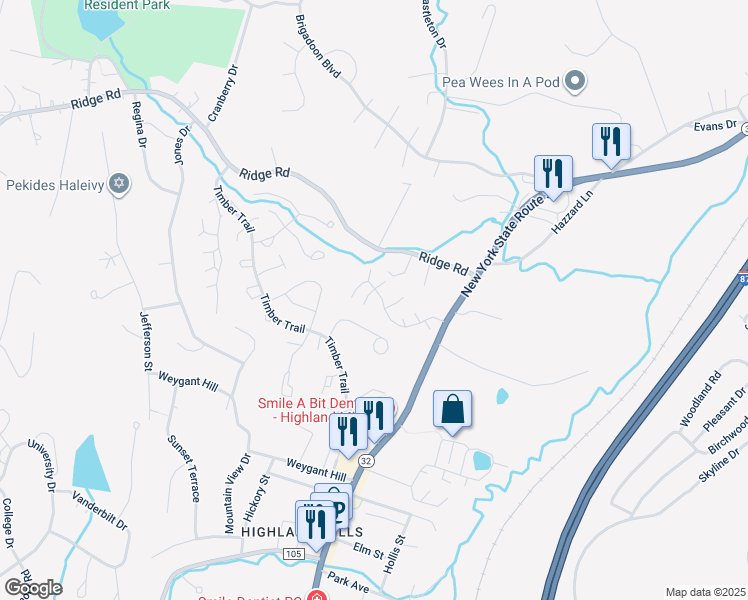 map of restaurants, bars, coffee shops, grocery stores, and more near 1101 Evergreen Court in Woodbury