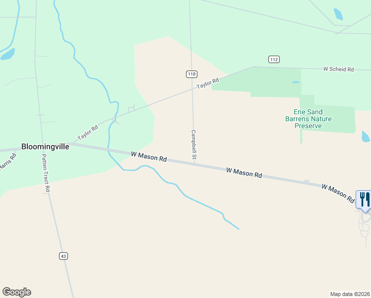 map of restaurants, bars, coffee shops, grocery stores, and more near 8119 Campbell Street in Sandusky