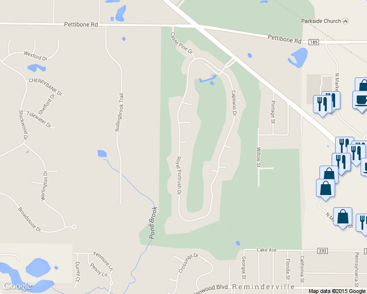map of restaurants, bars, coffee shops, grocery stores, and more near 7441 Scioto Ct in Solon