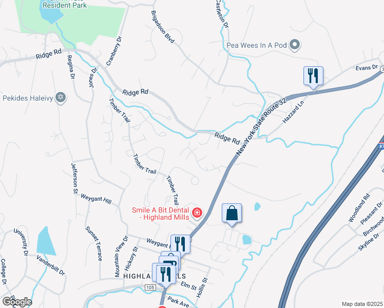 map of restaurants, bars, coffee shops, grocery stores, and more near 1101 Evergreen Court in Woodbury