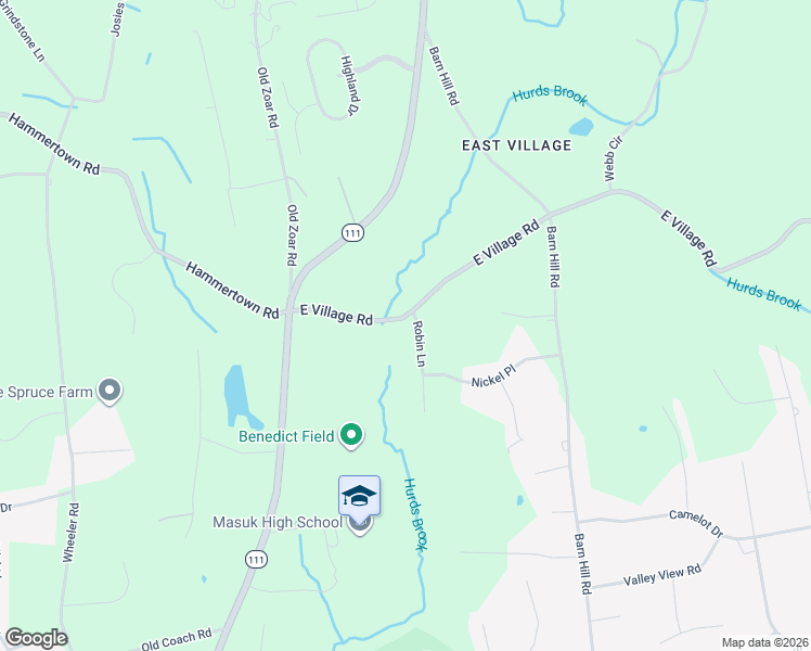 map of restaurants, bars, coffee shops, grocery stores, and more near 6 Robin Lane in Monroe