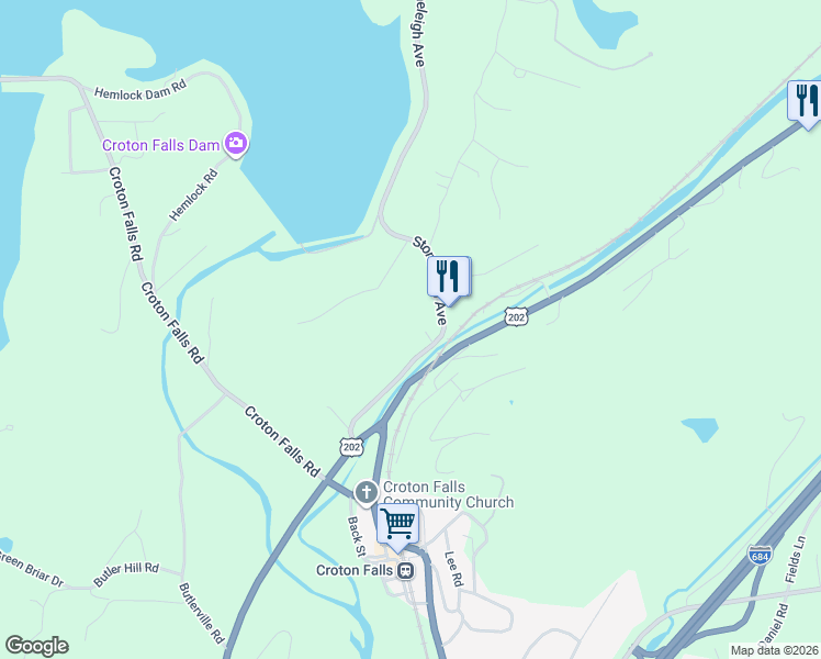 map of restaurants, bars, coffee shops, grocery stores, and more near 147 Stoneleigh Avenue in Carmel Hamlet