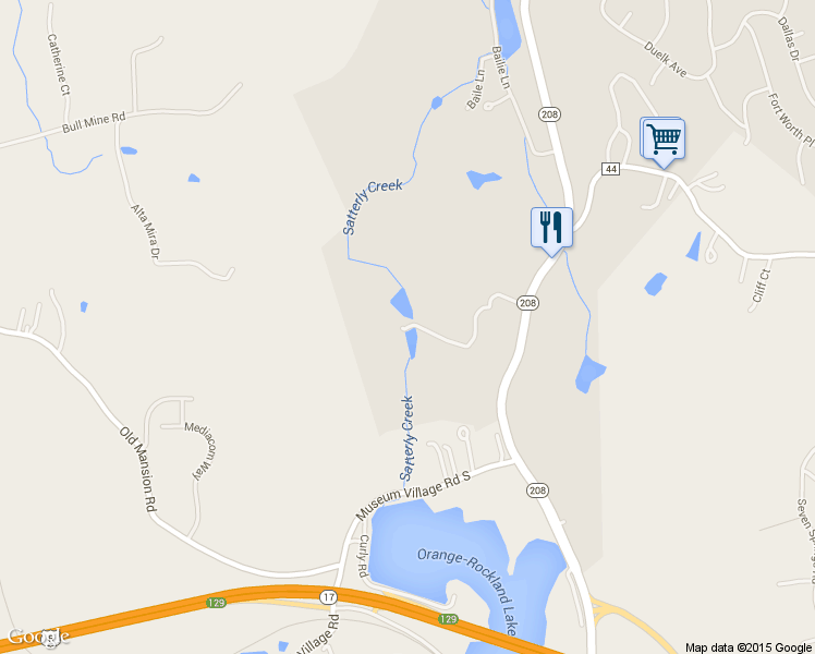 map of restaurants, bars, coffee shops, grocery stores, and more near 40 Pondside Lane in Monroe