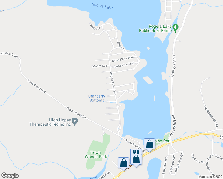 map of restaurants, bars, coffee shops, grocery stores, and more near 2 Spruce Street in Old Lyme