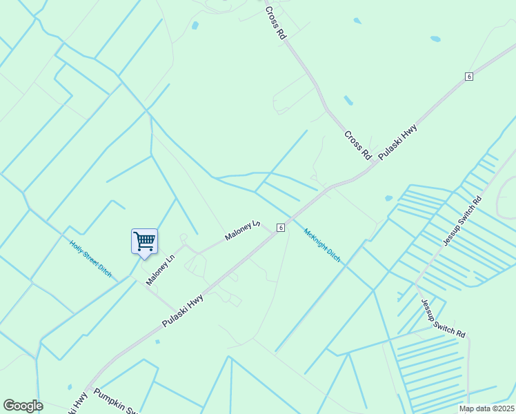 map of restaurants, bars, coffee shops, grocery stores, and more near 1049 Pulaski Highway in Goshen
