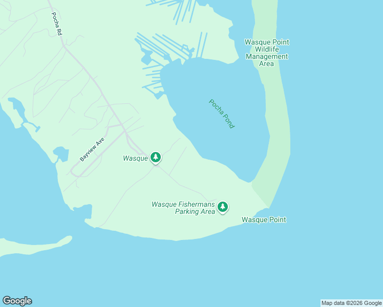 map of restaurants, bars, coffee shops, grocery stores, and more near Pocha Road in Edgartown