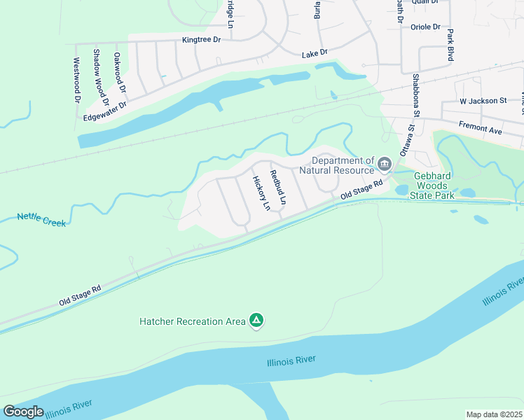 map of restaurants, bars, coffee shops, grocery stores, and more near 105 Redbud Lane in Morris