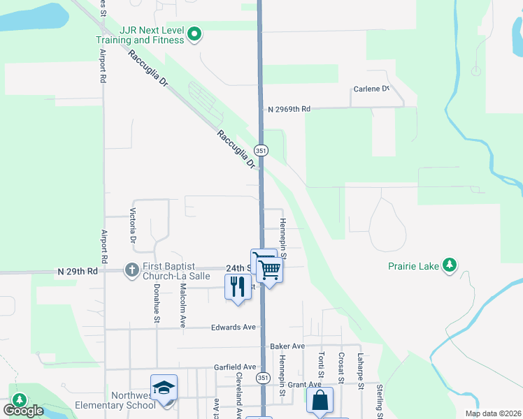 map of restaurants, bars, coffee shops, grocery stores, and more near 2705 Saint Vincent Avenue in LaSalle