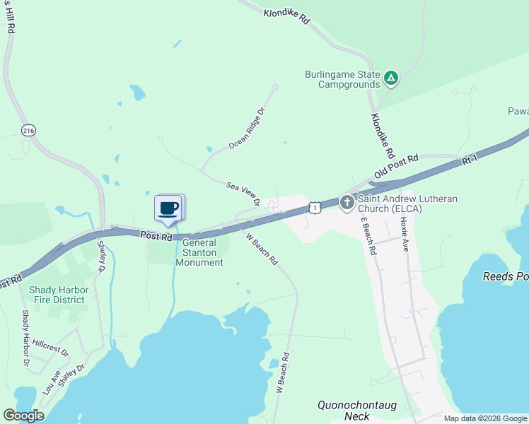 map of restaurants, bars, coffee shops, grocery stores, and more near 5115 Road in Charlestown