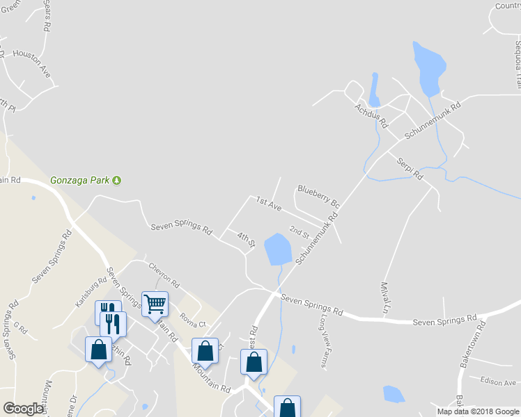 map of restaurants, bars, coffee shops, grocery stores, and more near 23 1st Avenue in Monroe