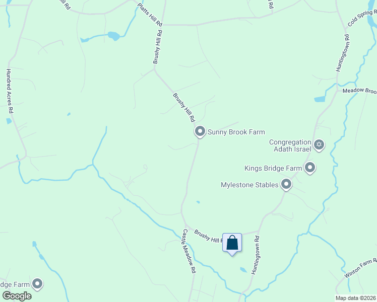 map of restaurants, bars, coffee shops, grocery stores, and more near 198 Brushy Hill Road in Newtown