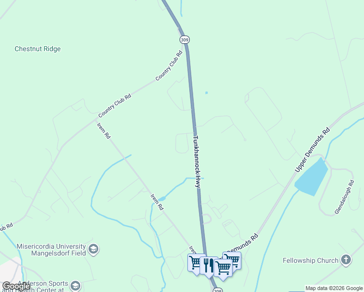 map of restaurants, bars, coffee shops, grocery stores, and more near 136 Country Village Lane in Dallas