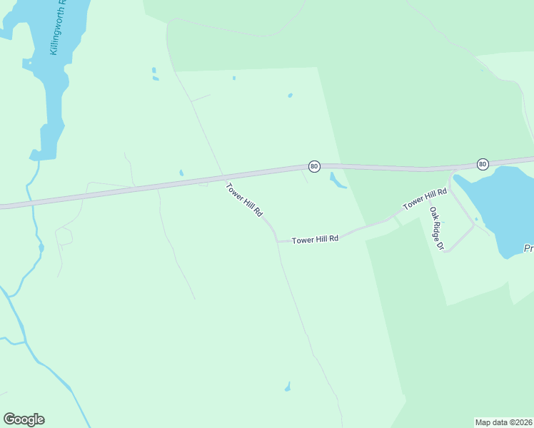 map of restaurants, bars, coffee shops, grocery stores, and more near 39 Tower Hill Road in Killingworth