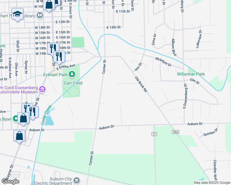 map of restaurants, bars, coffee shops, grocery stores, and more near 761 Griswold Court in Auburn