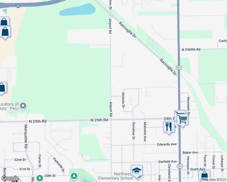 map of restaurants, bars, coffee shops, grocery stores, and more near 2918 Chartres Street in LaSalle
