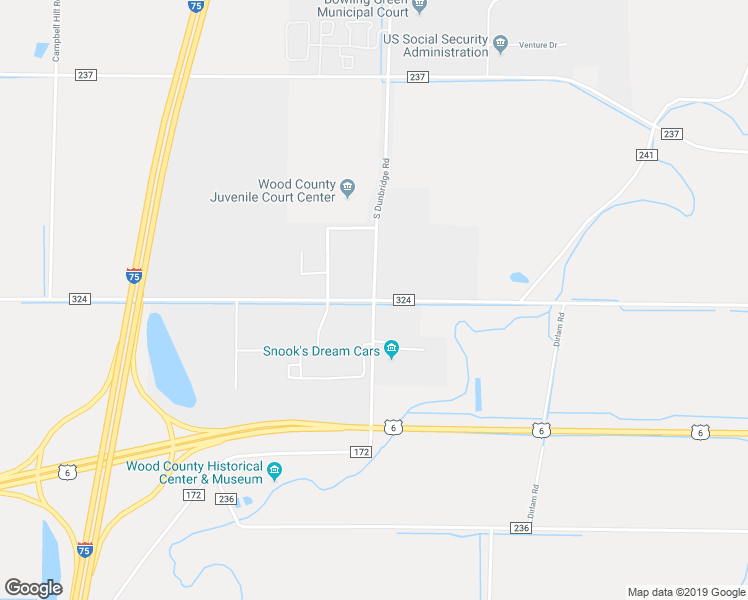 map of restaurants, bars, coffee shops, grocery stores, and more near 11000 East Gypsy Lane Road in Bowling Green