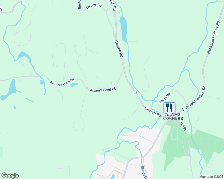 map of restaurants, bars, coffee shops, grocery stores, and more near 18 Kramers Pond Road in Putnam Valley