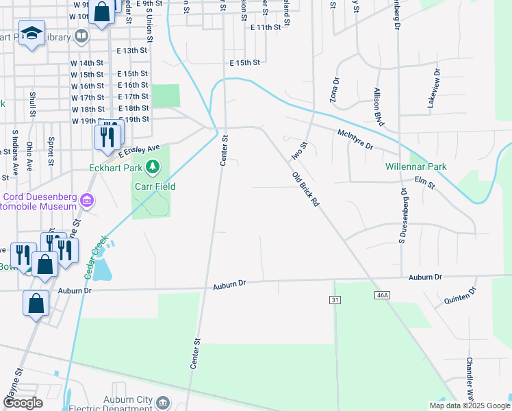map of restaurants, bars, coffee shops, grocery stores, and more near 761 Griswold Court in Auburn