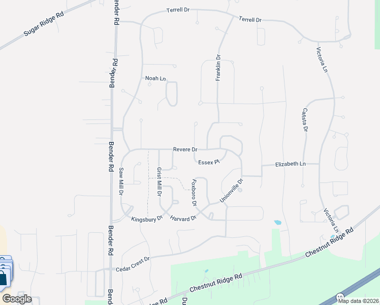 map of restaurants, bars, coffee shops, grocery stores, and more near 38181 Essex Place in North Ridgeville