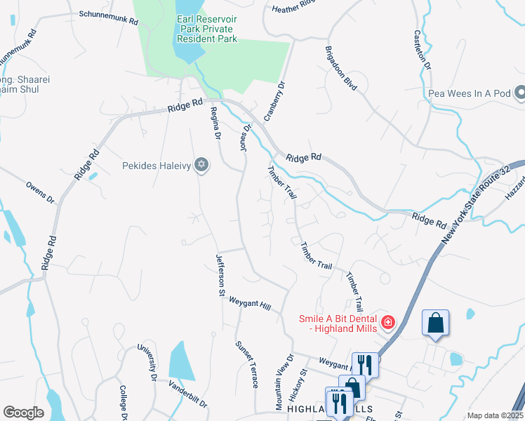 map of restaurants, bars, coffee shops, grocery stores, and more near 2 Boulder Court in Woodbury
