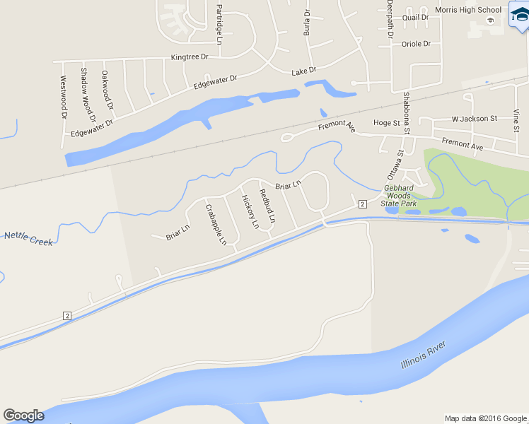 map of restaurants, bars, coffee shops, grocery stores, and more near 105 Redbud Lane in Morris