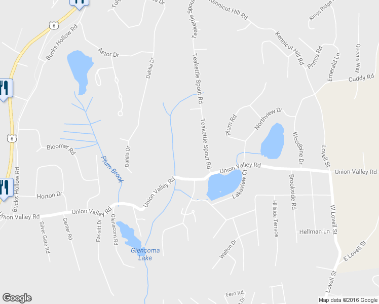 map of restaurants, bars, coffee shops, grocery stores, and more near 21 Teakettle Spout Road in Mahopac