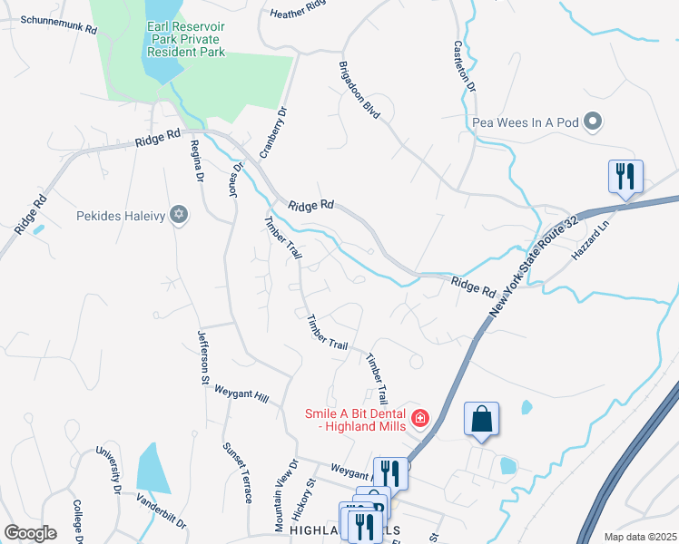 map of restaurants, bars, coffee shops, grocery stores, and more near 17 Helene Circle in Woodbury