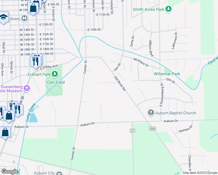 map of restaurants, bars, coffee shops, grocery stores, and more near 900 Griswold Court in Auburn