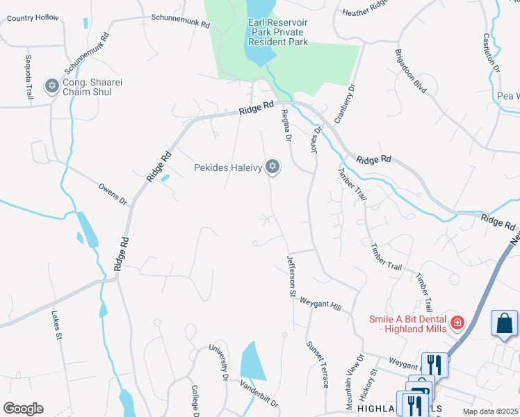 map of restaurants, bars, coffee shops, grocery stores, and more near 63 Jefferson Street in Woodbury