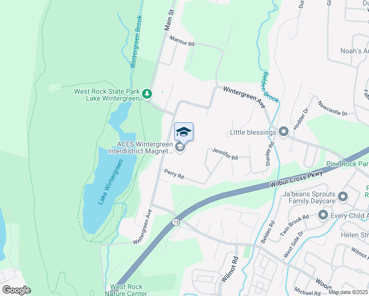 map of restaurants, bars, coffee shops, grocery stores, and more near 670 Wintergreen Avenue in Hamden