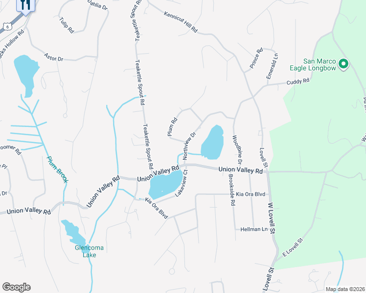 map of restaurants, bars, coffee shops, grocery stores, and more near 268 Union Valley Road in Mahopac