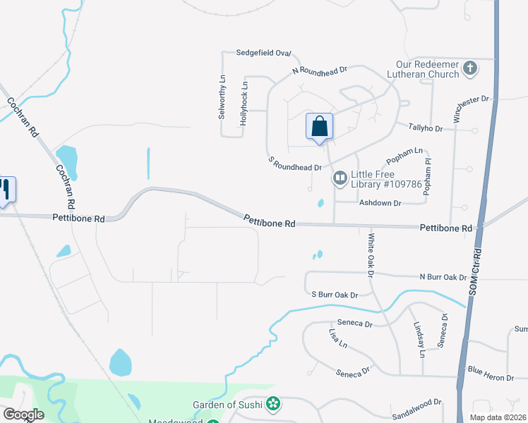 map of restaurants, bars, coffee shops, grocery stores, and more near 32175 Pettibone Road in Solon