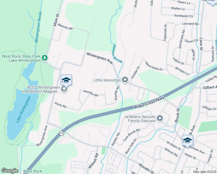 map of restaurants, bars, coffee shops, grocery stores, and more near 205 Stanley Road in Hamden