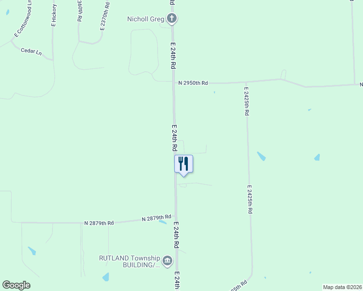 map of restaurants, bars, coffee shops, grocery stores, and more near 2922 East 24th Road in Marseilles