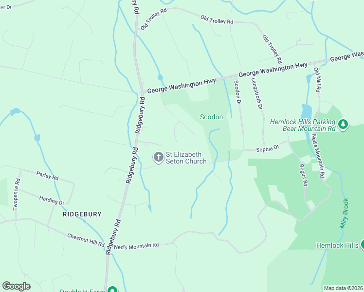 map of restaurants, bars, coffee shops, grocery stores, and more near 22 Evergreen Place in Ridgefield