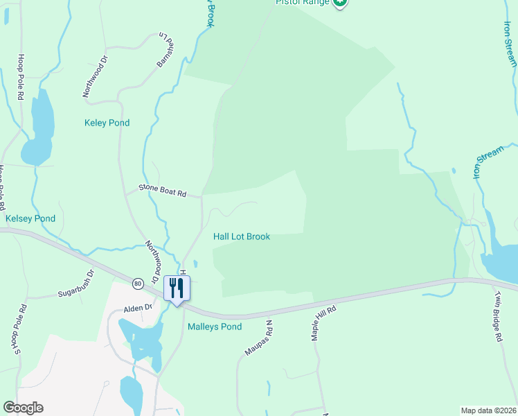 map of restaurants, bars, coffee shops, grocery stores, and more near 7 Hart Road in Guilford
