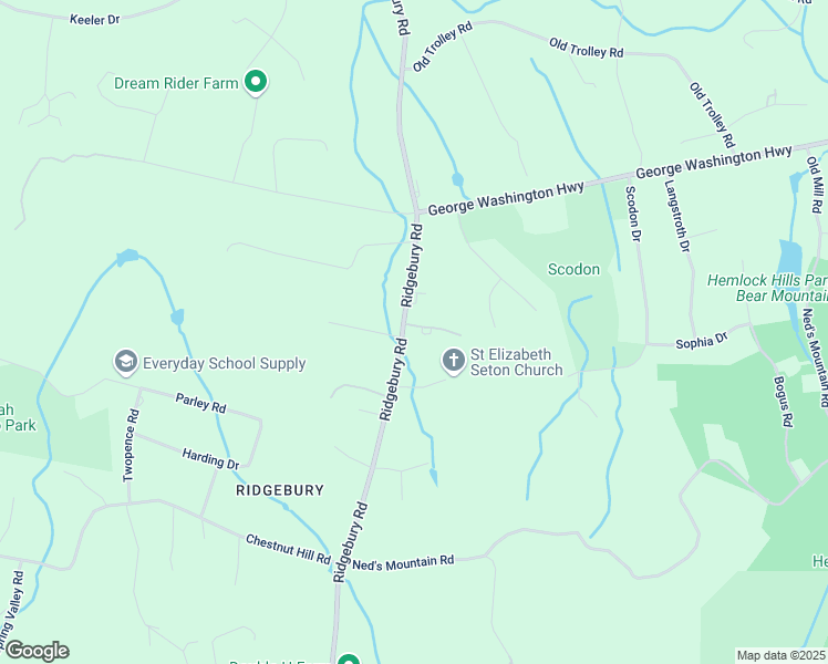 map of restaurants, bars, coffee shops, grocery stores, and more near 544 Ridgebury Road in Ridgefield