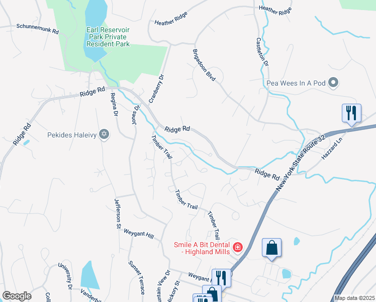 map of restaurants, bars, coffee shops, grocery stores, and more near 10 Teal Court in Woodbury