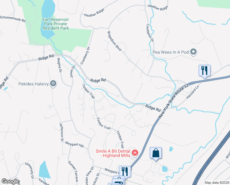 map of restaurants, bars, coffee shops, grocery stores, and more near 5 Plum Court in Woodbury