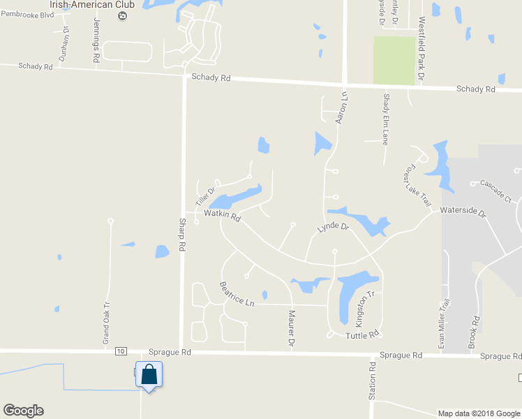 map of restaurants, bars, coffee shops, grocery stores, and more near 9384 Wheaton Court in Olmsted Falls