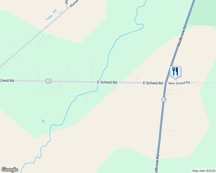 map of restaurants, bars, coffee shops, grocery stores, and more near 2908 Scheid Road in Huron