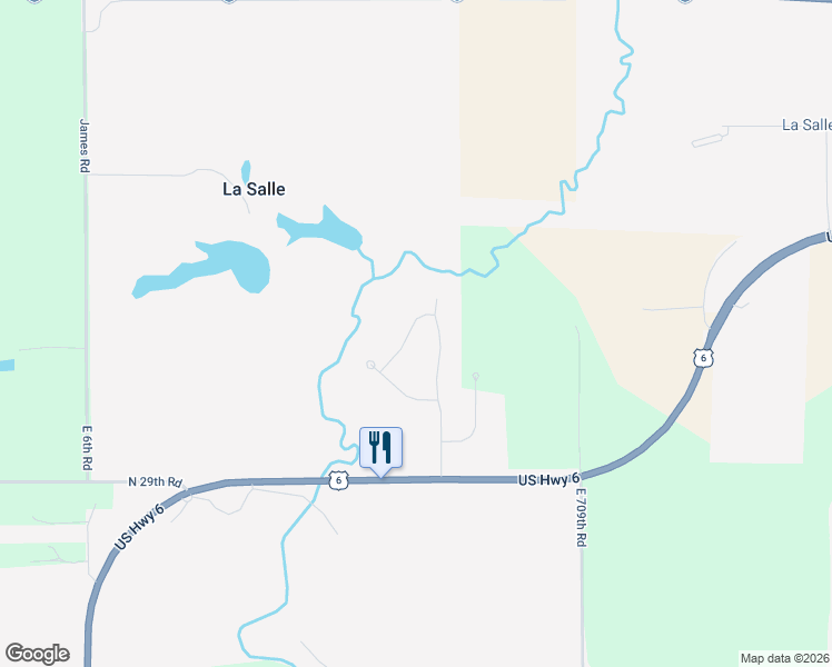 map of restaurants, bars, coffee shops, grocery stores, and more near 50 Brook View Drive in La Salle