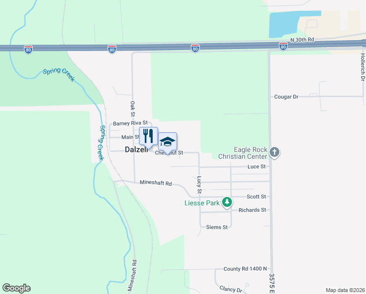 map of restaurants, bars, coffee shops, grocery stores, and more near 304 Chestnut Street in Dalzell