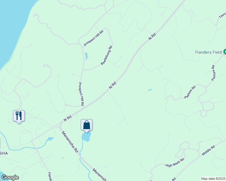 map of restaurants, bars, coffee shops, grocery stores, and more near 402 North Road in Chilmark