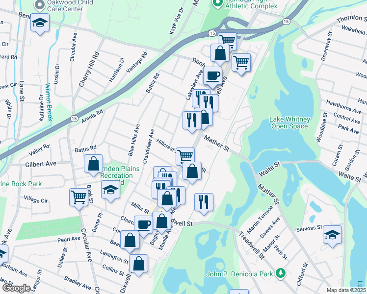 map of restaurants, bars, coffee shops, grocery stores, and more near 1676 Dixwell Avenue in Hamden