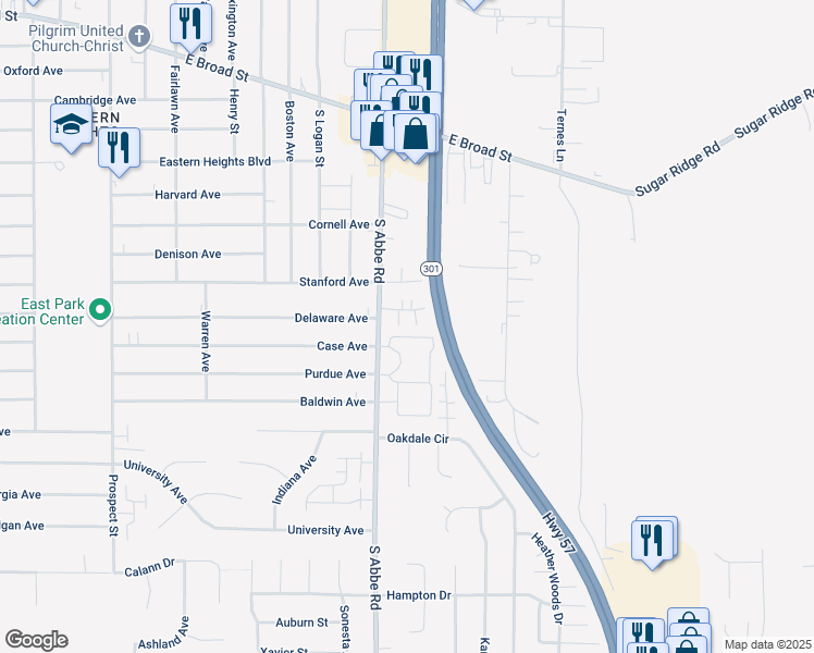 map of restaurants, bars, coffee shops, grocery stores, and more near 408 Starling Court in Elyria