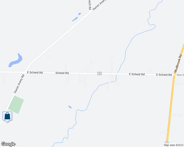 map of restaurants, bars, coffee shops, grocery stores, and more near 2602 Scheid Road in Huron