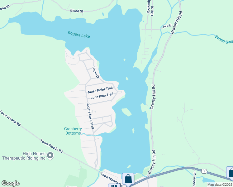 map of restaurants, bars, coffee shops, grocery stores, and more near 1 Lone Pine Trail in Old Lyme