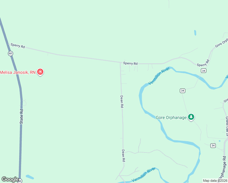 map of restaurants, bars, coffee shops, grocery stores, and more near 8904 Dean Rd in Vermilion